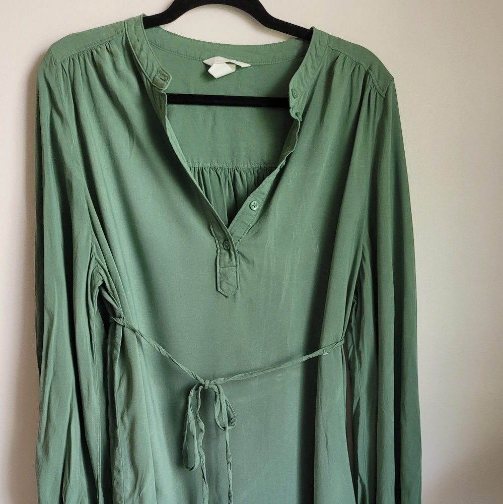 H&M maternity tunic beautiful green size medium